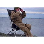 Chaise de camping, chaise pliable à dossier haut, compacte et robuste avec oreiller appui-tête, idéale pour les activités de plein air, la randonnée et les voyages.