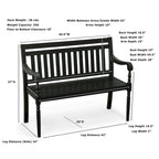Carolina Living Belmont Outdoor Wooden Bench