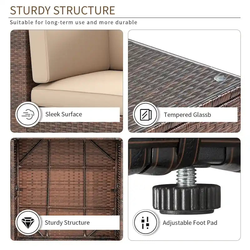 Ensemble de mobilier de patio 15 pièces avec table foyer de 50 000 BTU