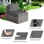 Ensemble de mobilier de patio 15 pièces avec table foyer de 50 000 BTU
