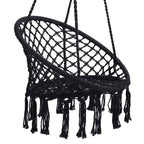 Hamac suspendu en corde de coton, capacité maximale de 150 kg, pour intérieur et extérieur.