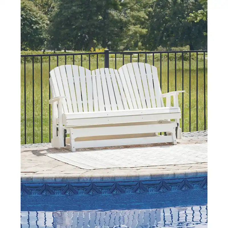Fauteuil berçant d'extérieur Wave, collection Signature Design by Ashley Hyland - 170 cm (L) x 80 cm (P) x 106 cm (H)