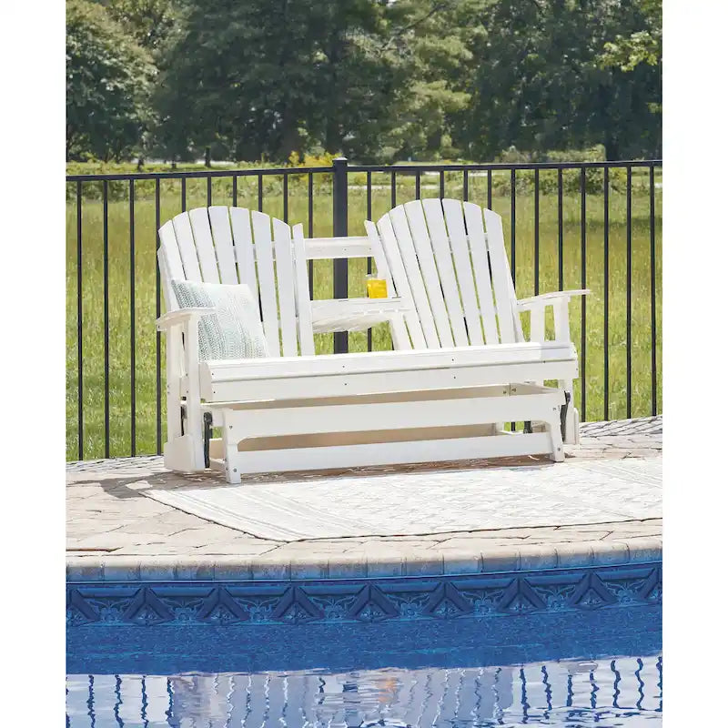 Fauteuil berçant d'extérieur Wave, collection Signature Design by Ashley Hyland - 170 cm (L) x 80 cm (P) x 106 cm (H)