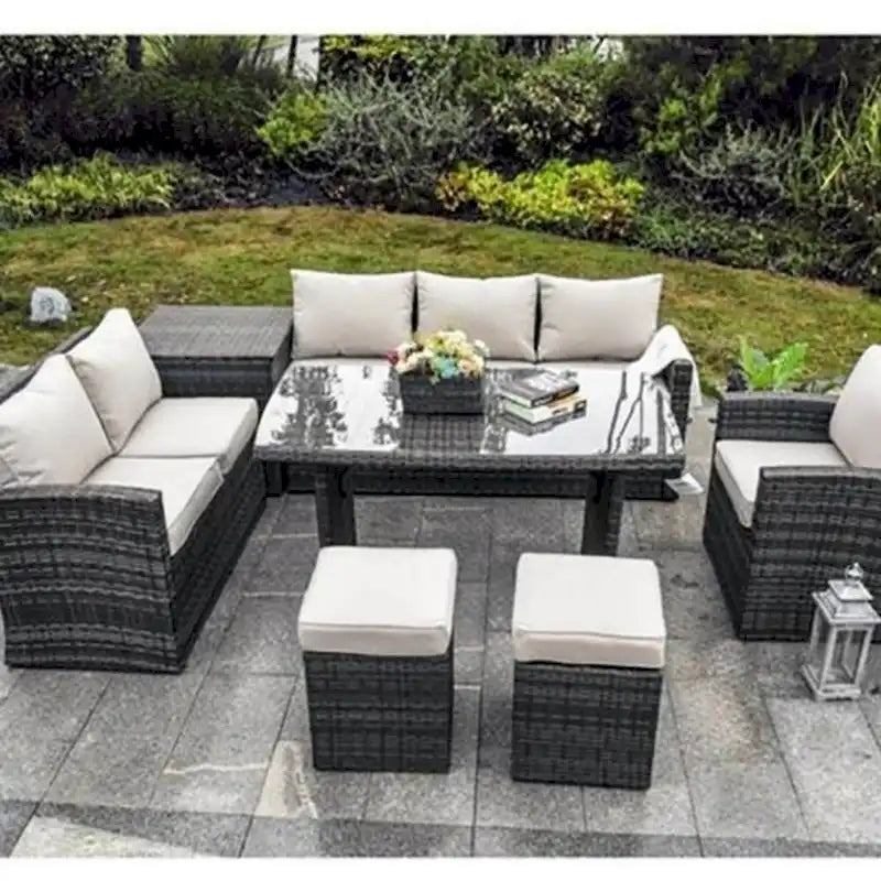 Ensemble de canapés d'extérieur 7 pièces Moda, mobilier de patio sectionnel en osier