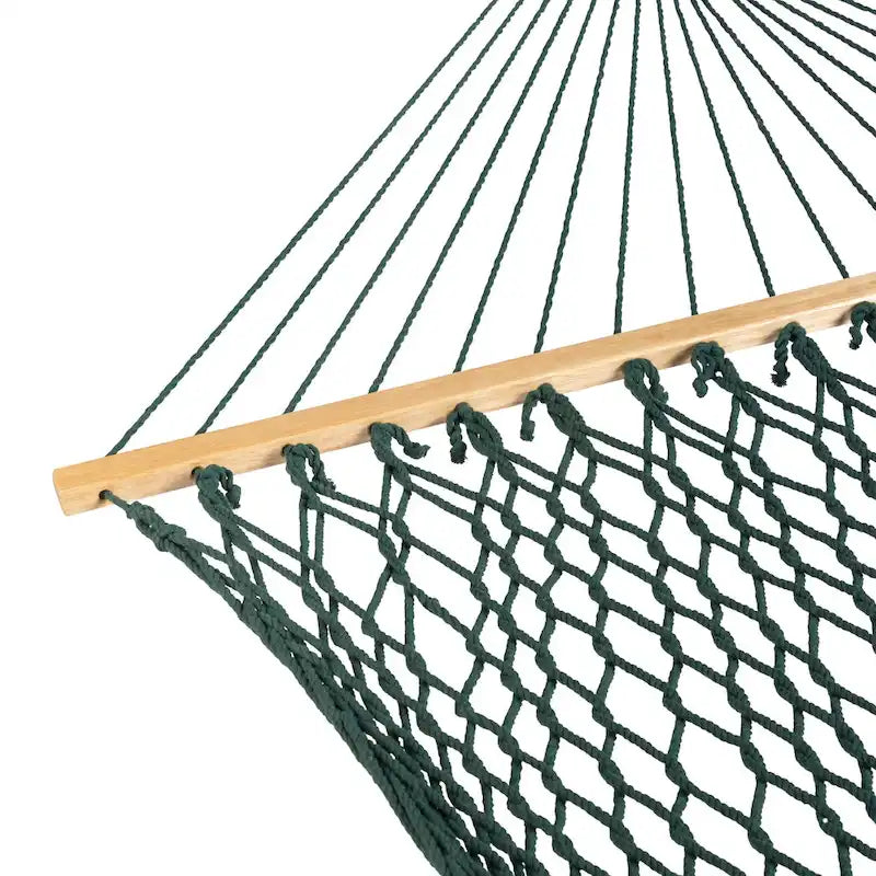 Hamac Bliss Hammocks BH-410BK de 60 pouces de large en corde de coton avec barre d'écartement, crochets en S et chaînes