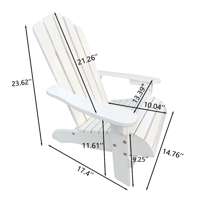 Chaise Adirondack d'extérieur en bois pour enfants