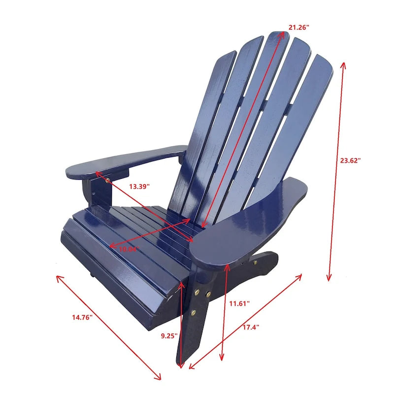 Chaise Adirondack d'extérieur en bois pour enfants