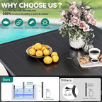 Ensemble de salle à manger pour patio avec chaises pivotantes rembourrées de 23 pouces et table