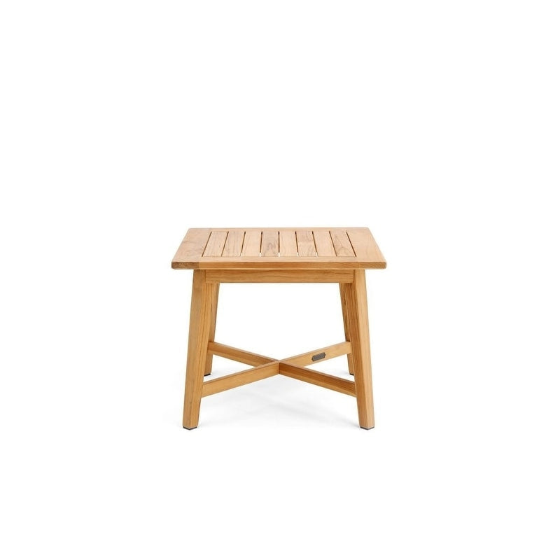 Winston All-Natural Teak Outdoor 24  Square Side Table