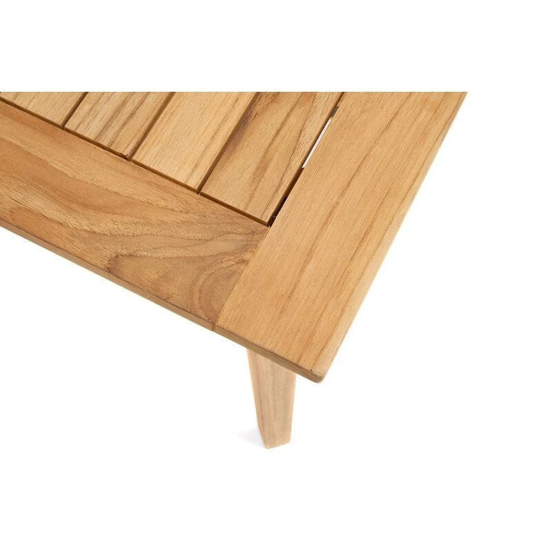Table d'appoint carrée d'extérieur Winston en teck naturel 24 pouces