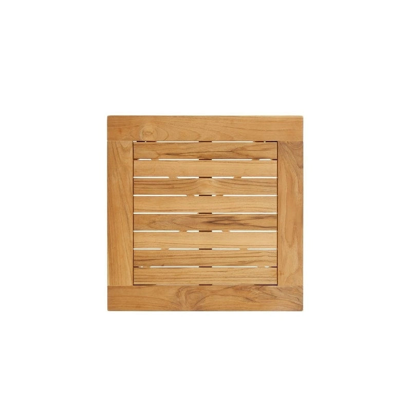 Table d'appoint carrée d'extérieur Winston en teck naturel 24 pouces