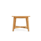 Table d'appoint carrée d'extérieur Winston en teck naturel 24 pouces