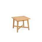 Table d'appoint carrée d'extérieur Winston en teck naturel 24 pouces