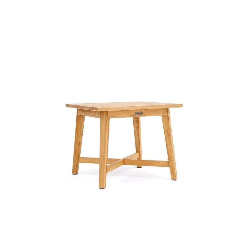 Table d'appoint carrée d'extérieur Winston en teck naturel 24 pouces