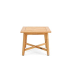 Table d'appoint carrée d'extérieur Winston en teck naturel 24 pouces