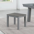 Ensemble de salle à manger d'extérieur Newport avec table de billard en ardoise de 2,13 m (7 pi), 6 places, 4 bancs et accessoires, finition ciment.