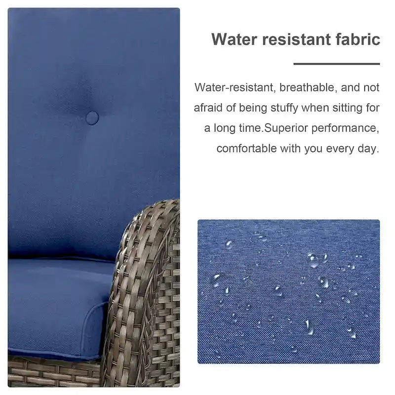 Fauteuil à bascule pivotant en osier Pocassy PE