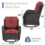 Fauteuil à bascule pivotant en osier Pocassy PE