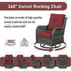 Fauteuil à bascule pivotant en osier Pocassy PE