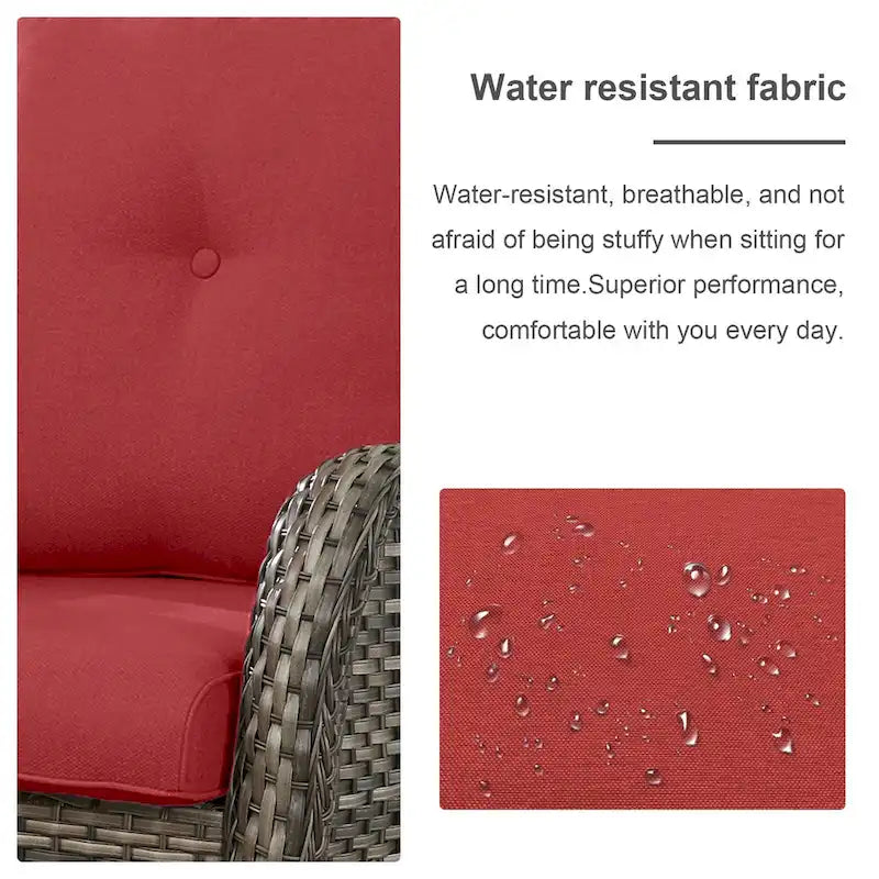 Fauteuil à bascule pivotant en osier Pocassy PE