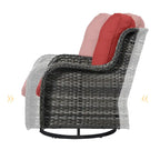 Fauteuil à bascule pivotant en osier Pocassy PE