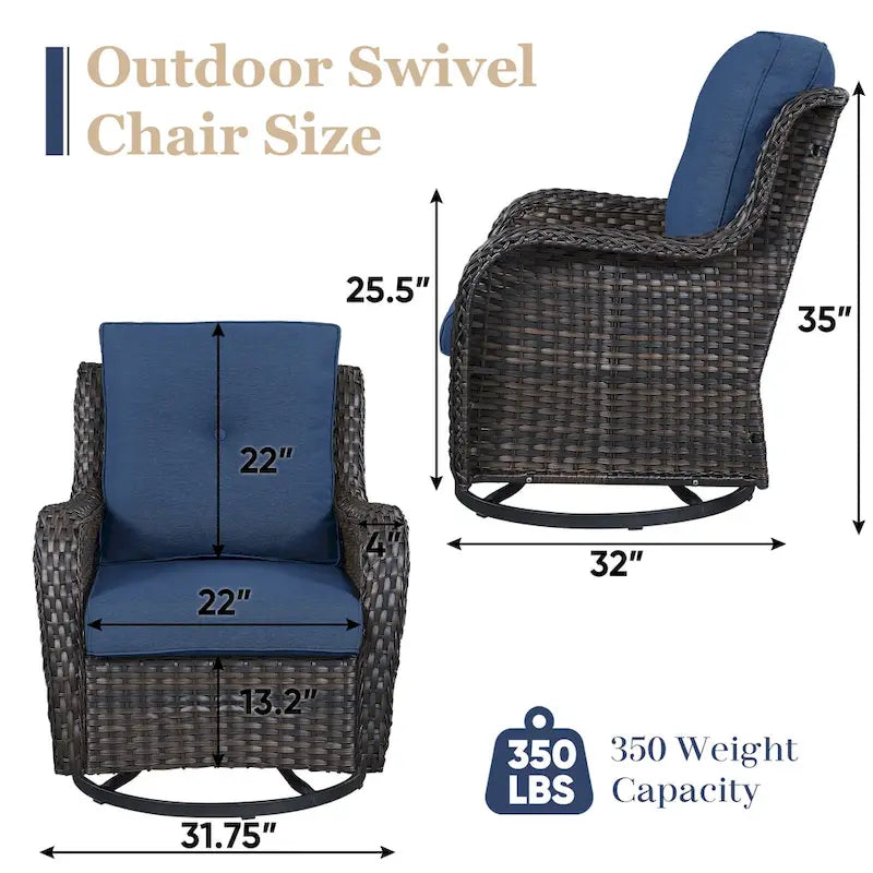 Fauteuil à bascule pivotant en osier Pocassy PE