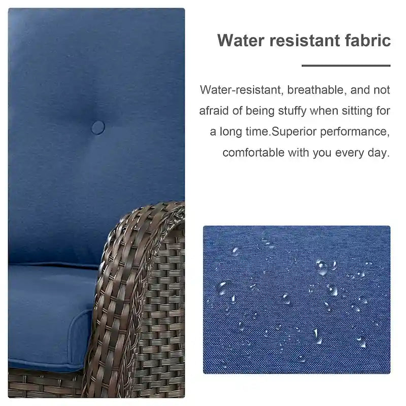 Fauteuil à bascule pivotant en osier Pocassy PE