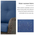 Fauteuil à bascule pivotant en osier Pocassy PE