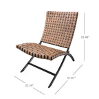 Ensemble de mobilier de patio en rotin 3 pièces comprenant des chaises longues pliables en osier et une table basse pour l'extérieur, le jardin, la pelouse ou le balcon.