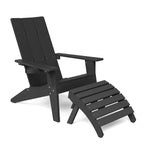 Fauteuil Adirondack d'extérieur WINSOON 2 pièces HIPS tout temps avec porte-gobelet et repose-pieds