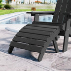 Fauteuil Adirondack d'extérieur WINSOON 2 pièces HIPS tout temps avec porte-gobelet et repose-pieds