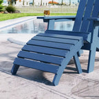 Fauteuil Adirondack d'extérieur WINSOON 2 pièces HIPS tout temps avec porte-gobelet et repose-pieds