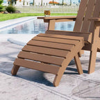 Fauteuil Adirondack d'extérieur WINSOON 2 pièces HIPS tout temps avec porte-gobelet et repose-pieds
