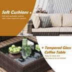 Ensemble de mobilier de patio sectionnel 7 pièces rembourré UPHA