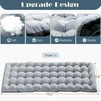 Lit de camp pliant portable avec matelas et oreiller, chaise longue de patio