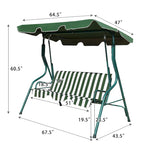 Balançoire extérieure de jardin 3 places avec auvent