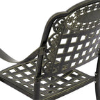 Chaises de salle à manger de patio en aluminium moulé Clihome (ensemble de 2)