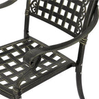 Chaises de salle à manger de patio en aluminium moulé Clihome (ensemble de 2)