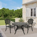 Chaises de salle à manger de patio en aluminium moulé Clihome (ensemble de 2)