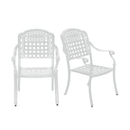 Chaises de salle à manger de patio en aluminium moulé Clihome (ensemble de 2)