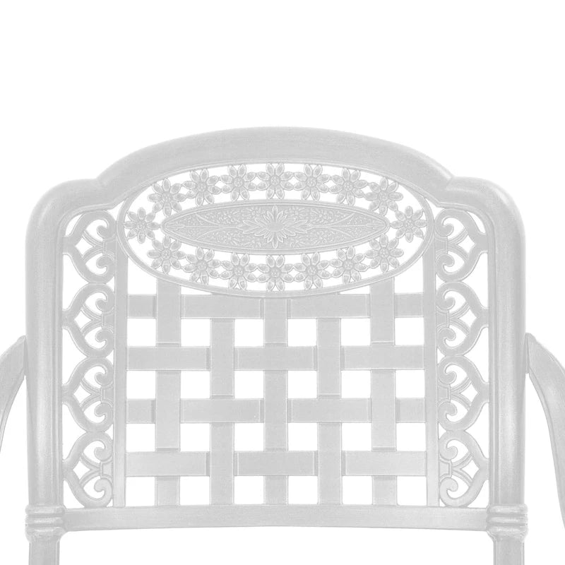 Chaises de salle à manger de patio en aluminium moulé Clihome (ensemble de 2)