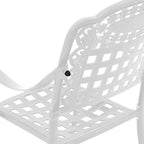 Chaises de salle à manger de patio en aluminium moulé Clihome (ensemble de 2)