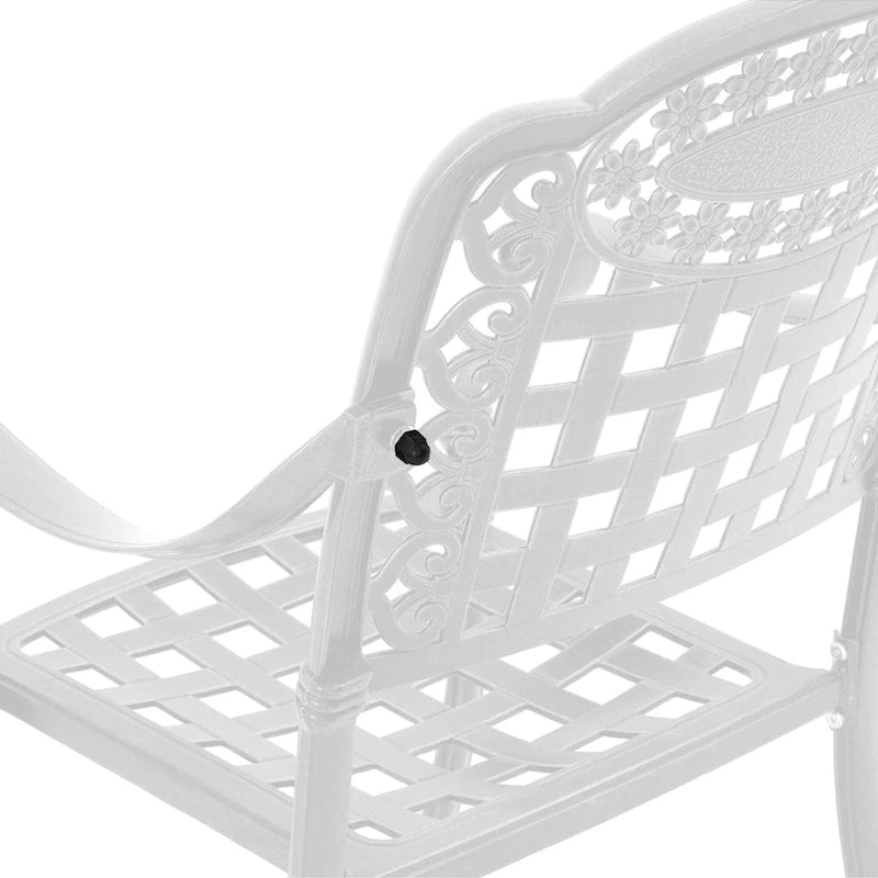 Chaises de salle à manger de patio en aluminium moulé Clihome (ensemble de 2)