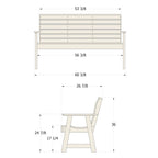 Banc de jardin Riverside de 1,5 m (5 pieds) de BAHIA VERDE OUTDOORS - Non disponible