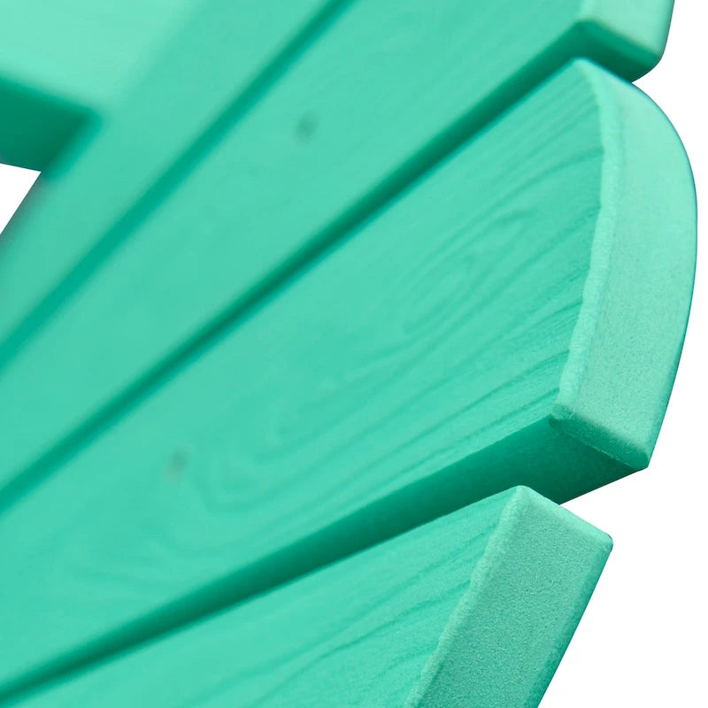 Ensemble de 2 chaises de patio d'extérieur OVIOS en plastique imitation bois de style Adirondack
