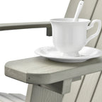 Ensemble de 2 chaises de patio d'extérieur OVIOS en plastique imitation bois de style Adirondack