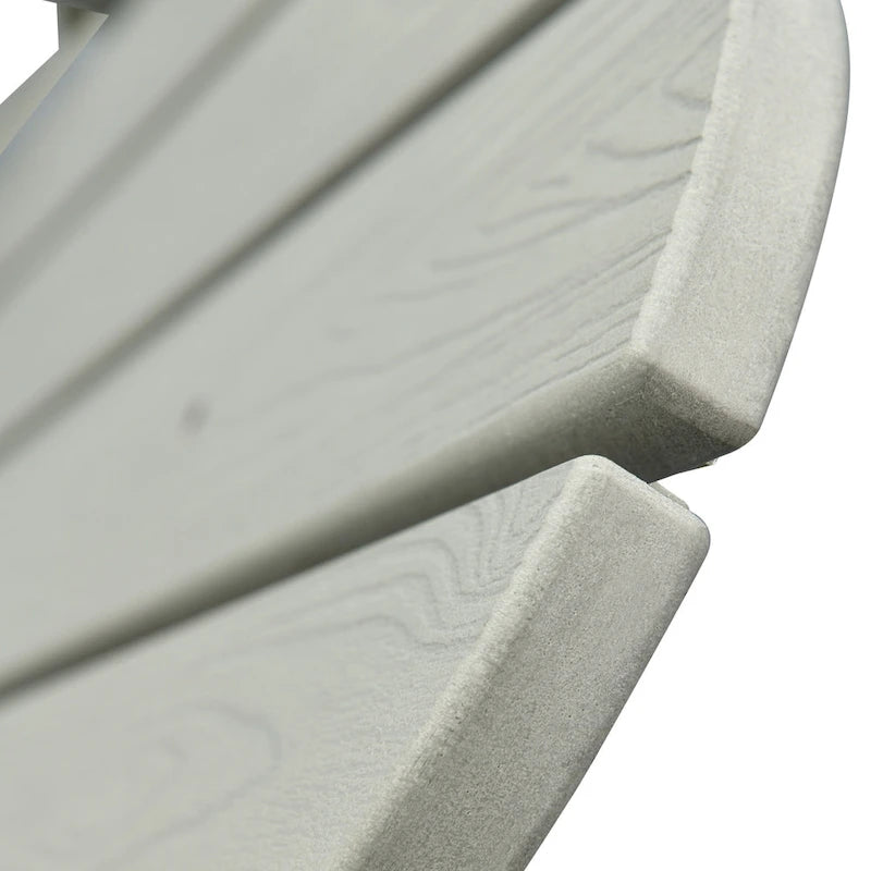 Ensemble de 2 chaises de patio d'extérieur OVIOS en plastique imitation bois de style Adirondack