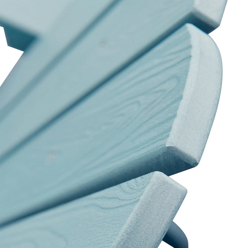 Ensemble de 2 chaises de patio d'extérieur OVIOS en plastique imitation bois de style Adirondack