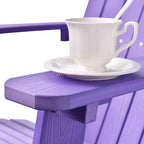 Ensemble de 2 chaises de patio d'extérieur OVIOS en plastique imitation bois de style Adirondack