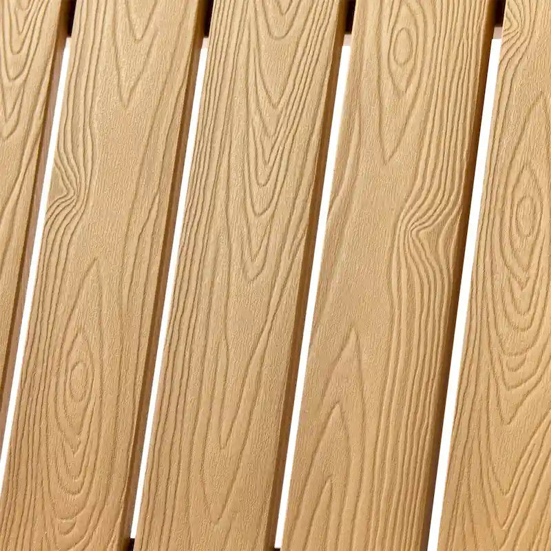 Ensemble de 2 chaises de patio d'extérieur OVIOS en plastique imitation bois de style Adirondack
